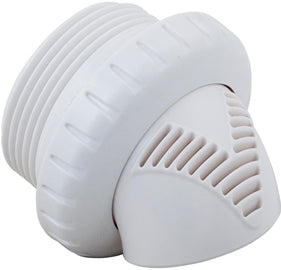 Infusion VRFTHWH venturi return inlet fitting, white, front view
