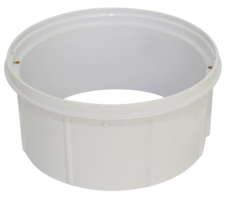 Pentair 516259 white extra deep deck collar for Bermuda pool skimmers