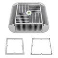 AquaStar 1216101 white square anti-entrapment suction outlet cover with mud frame