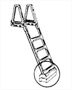 Confer Plastics EB100 3 inch above ground pool ladder riser in plastic