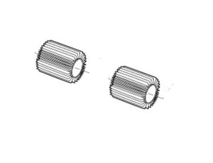 Polaris R0528900 genuine OEM gray solid rib brush set, set of two