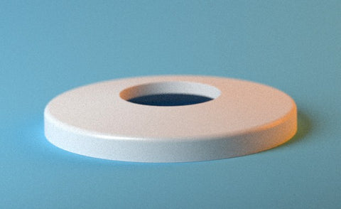 SuperPro white Cycolac escutcheon with 1.9 inch inside diameter