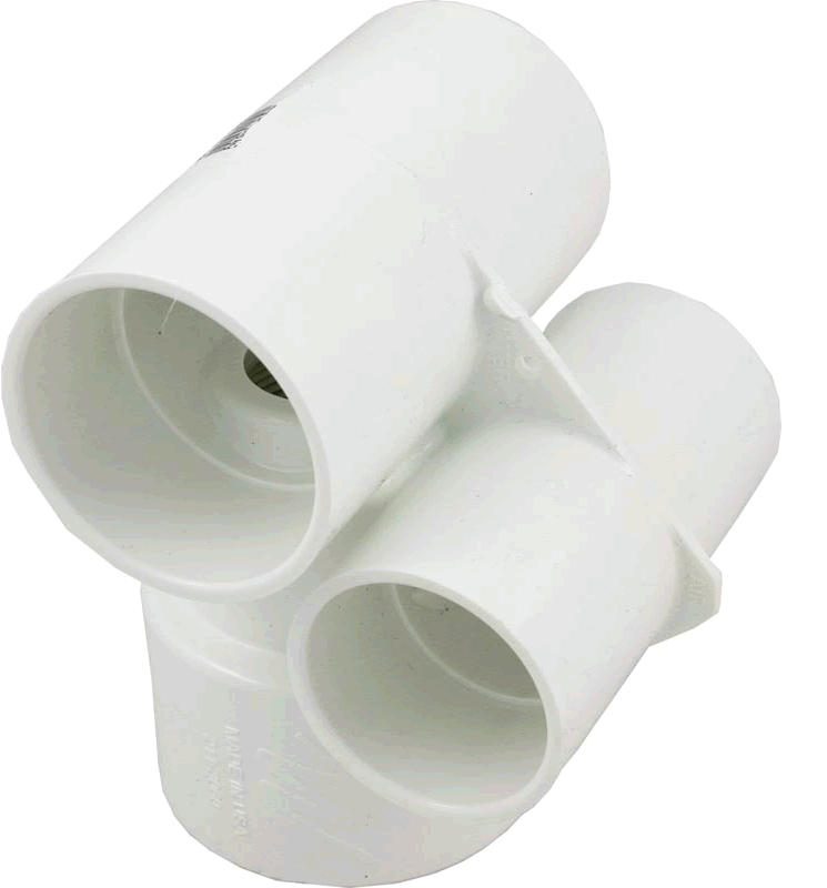 Waterway 211-3060 poly gunite jet body, tee style with 1.5 inch and 2 inch connections