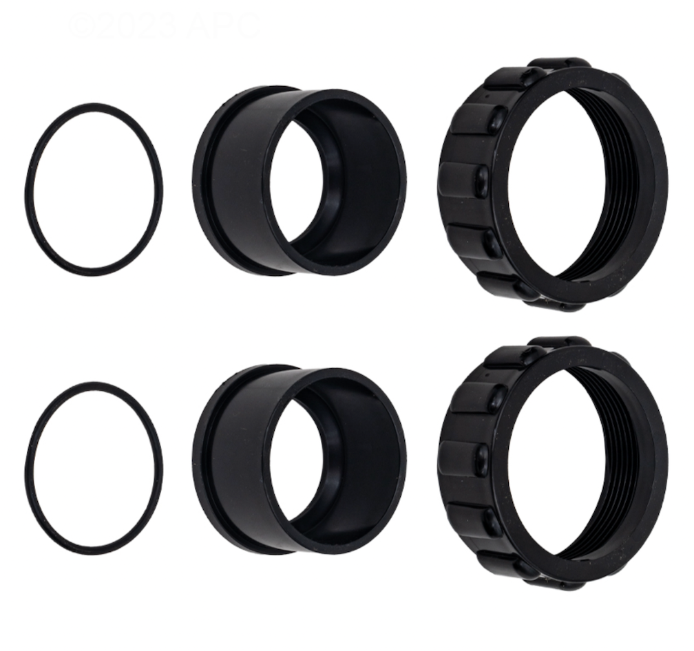 Pentair 520595 IntelliChlor replacement unions, set of 2 with O-rings, couplers and nuts