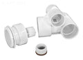 Waterway 229-1110 Poly Storm gunite jet body, 1-1/2 in. x 2 in. tee, white