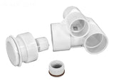 Waterway 229-1110 Poly Storm gunite jet body, 1-1/2 in. x 2 in. tee, white
