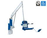 Aqua Creek Scout Excel pool lift, white frame with blue seat