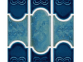 National Pool Tile Botanical Series pool tile in Navy Blue, BUE40