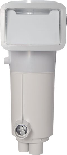Paramount venturi pool skimmer with light gray deck lid, part 004702100208