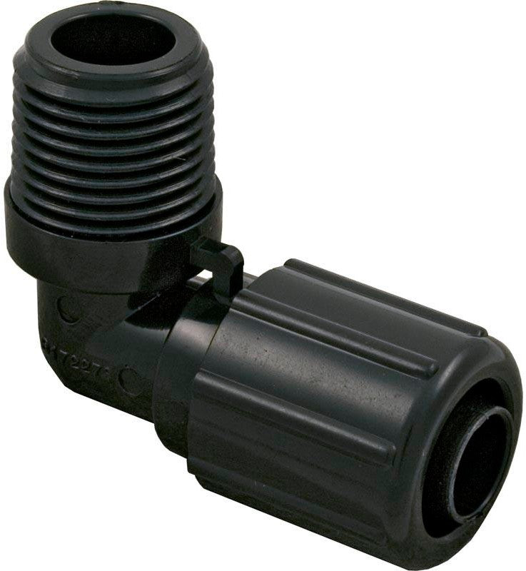 Pentair R172272 1/2 in. NPT x tube 90 degree elbow with nut for Rainbow feeders