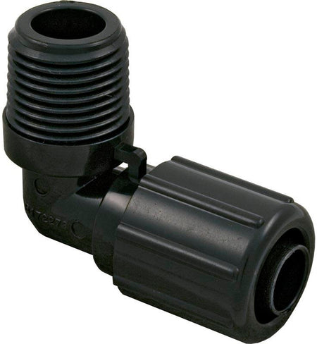 Pentair R172272 1/2 in. NPT x tube 90 degree elbow with nut for Rainbow feeders