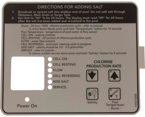 Jandy R0404400 AquaPure control box bottom decal