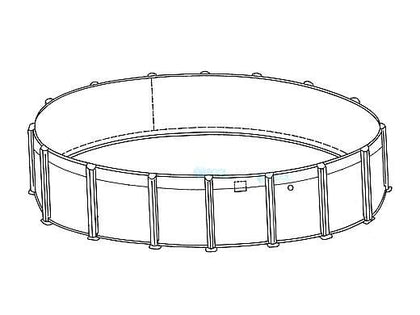 Coronado 24 ft. round 54 in. sub-assembly for CaliMar above ground pools, part 5-4924-139-54