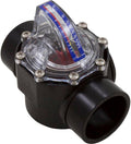 H2Flow Controls FlowVis FV-15 flow meter with check valve for 1.5 inch PVC, GPM scale