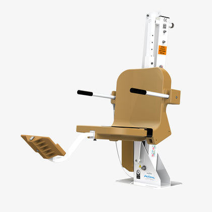 Aqua Creek Admiral ADA Pool Lift, 450 lb, No Anchor, White with Tan Seat, F-ADMRL-T