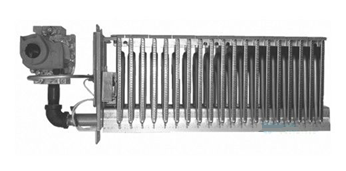 Raypak 014854F burner tray with gas valve, propane gas, for the 156A pool heater