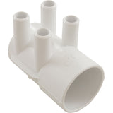 Waterway 672-7370 manifold, 2 inch slip x dead end with four 3/4 inch barb ports