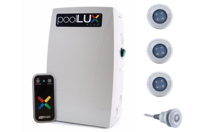 S.R. Smith 3TR-pLX-PL60 poolLUX Plus 60 watt kit with three Treo LED lights and remote