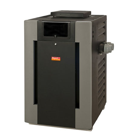 Raypak P-R406A-EP-X 399K BTU propane pool and spa heater with cupro-nickel heat exchanger, front view