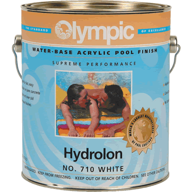 Olympic 710 G one gallon white Hydrolon acrylic pool coating can, product photo