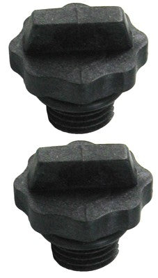 Jacuzzi 1/4 inch black plastic drain plugs with o-rings, set of two