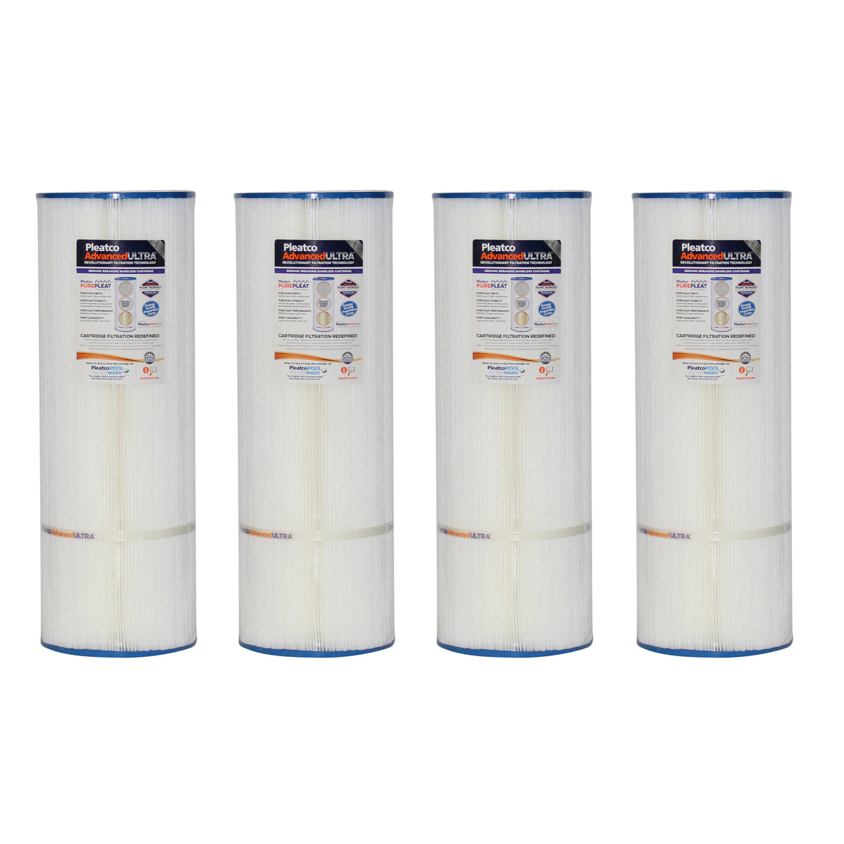 Pleatco X15-ULT-A7-Q4 Advanced Ultra 7 in. filter cartridge for Pentair Clean & Clear Plus CCP520, 4 pack