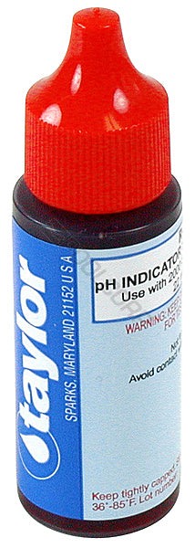 Taylor R-0004-A phenol red #4 pH indicator solution, .75 oz dropper bottle