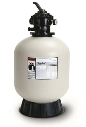 Pentair Tagelus TA100D 30 in. top mount sand filter with 2 in. multiport valve, almond