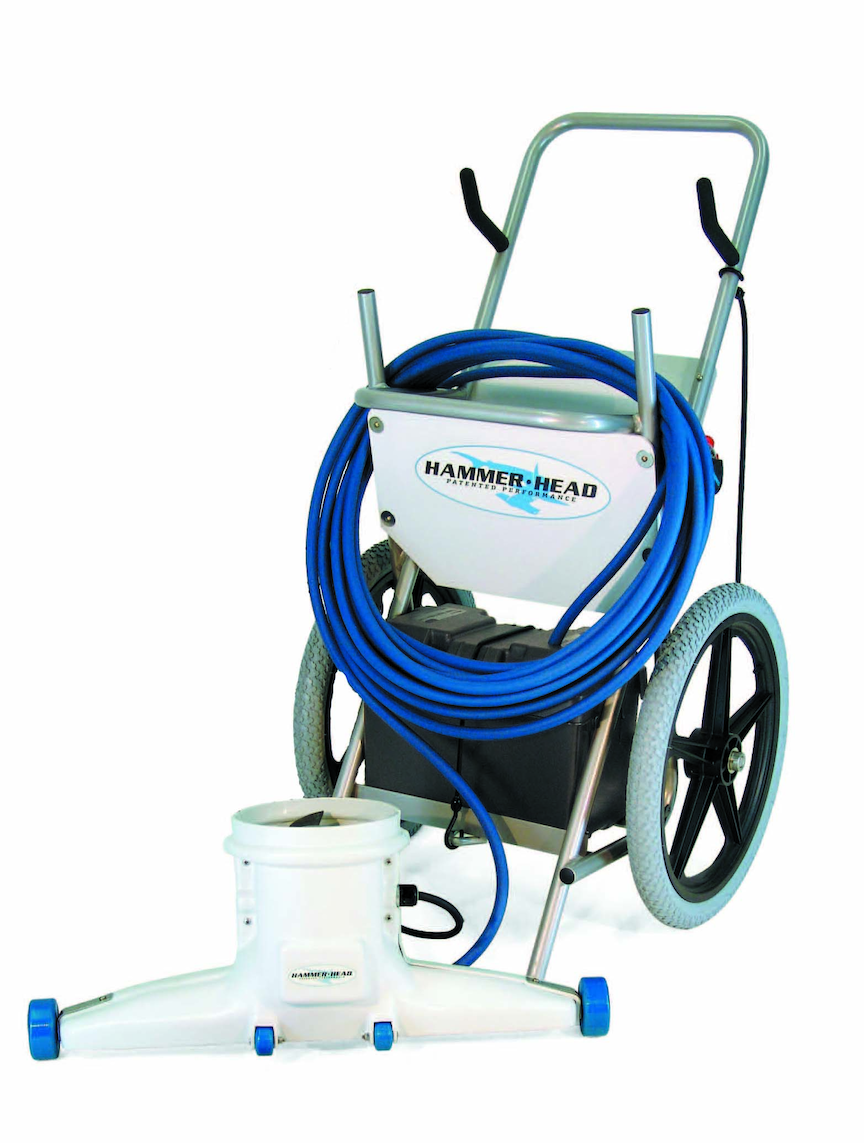 Hammerhead Resort-21 portable commercial pool vacuum with cart, 21 in. head and 60 ft cord