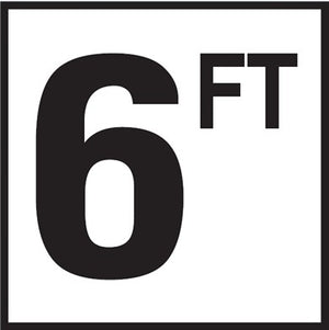Inlays C620060 6 FT depth marker tile, 6x6 non-skid deck tile with 4 inch numbers