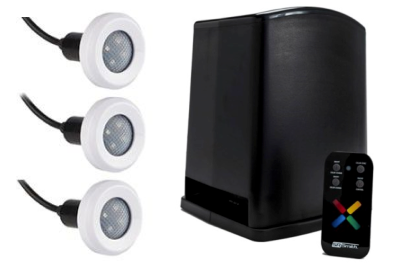 S.R. Smith 3TR-PT-6001 Power Tower kit with three Treo RGB LED pool lights and wireless remote
