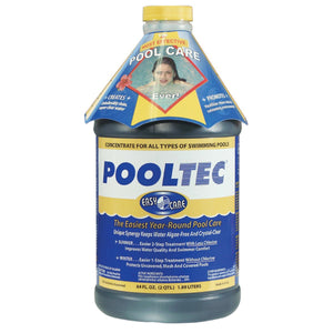 EasyCare PoolTec 30064 algaecide, clarifier and chlorine salt cell booster, 64 oz bottle