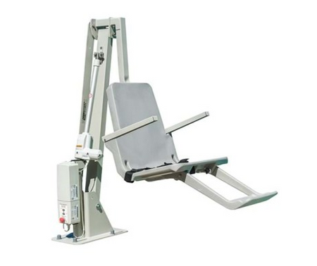 S.R. Smith multiLift2 580-0000N flange mounted ADA pool lift in Gray Mist