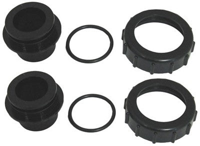Pentair 270004 genuine OEM bulkhead union kit, 1-1/2 in and 2 in, black
