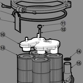 Hayward CX3030C top manifold for SwimClear C2030, C3030 and C4030 cartridge filters