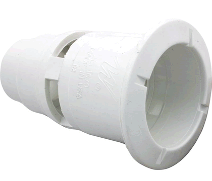 Waterway 215-1070 poly gunite jet wall fitting in white