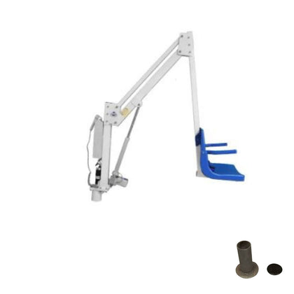 Global Pool Products HR-350 Rotational Pool Lift, 350 lb, Round Anchor, Standard Seat, HR350RA