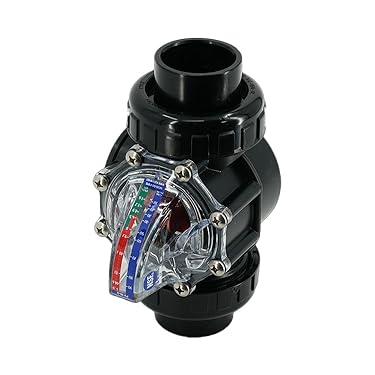 H2Flow Controls FlowVis FV-15-U flow meter with union fittings and check valve for 1.5 in. pipe