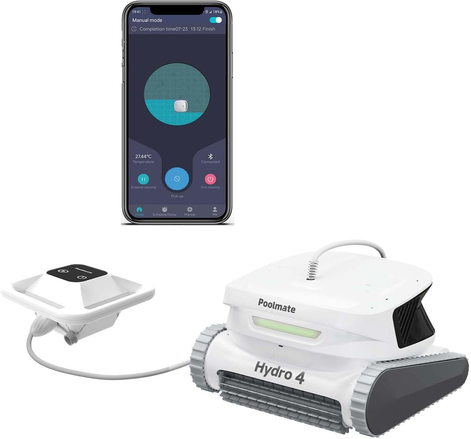 Poolmate Hydro 4 battery powered robotic pool cleaner with WiFi