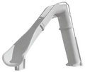 Global Pool Products GPPS-BAX7-SQ-L Bad Axe X7 left turn pool slide in Silver Quartz