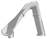 Global Pool Products GPPS-BAX7-SQ-L Bad Axe X7 left turn pool slide in Silver Quartz