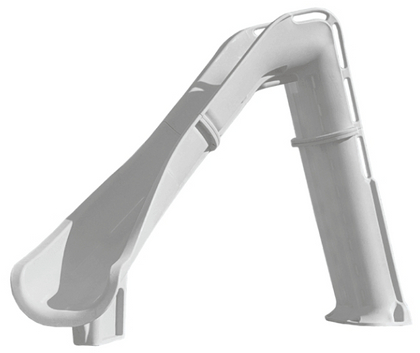 Global Pool Products GPPS-BAX7-SQ-L Bad Axe X7 left turn pool slide in Silver Quartz