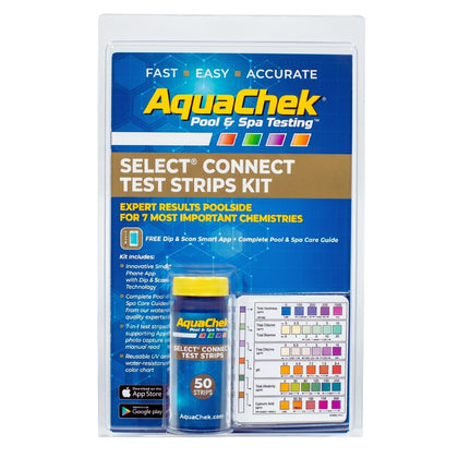 AquaChek Select Connect 541604APP 7-way pool and spa test strips, 50 strips