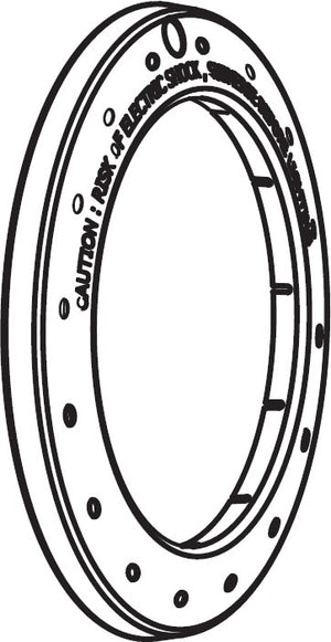 Jandy R0450804 gray plastic face ring for WPHV and WPLV pool lights