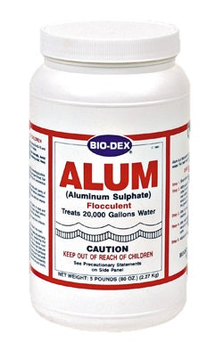 Bio-Dex AL125 alum aluminum sulfate pool clarifier, 5 lb.