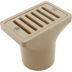 Waterway 640-2909-BEI 2 inch by 4 inch beige deck and gutter drain