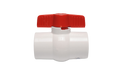 Dura Plastics S1-012W 1-1/4 inch white PVC compression ball valve