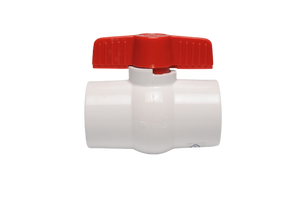 Dura Plastics S1-012W 1-1/4 inch white PVC compression ball valve