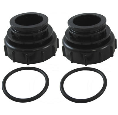 Pentair 270100Z valve adapter kit, 2 in by 2.5 in black slip bulkhead
