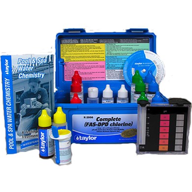 Taylor K-2005 complete DPD pool and spa water test kit, high range